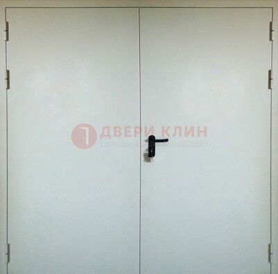 Белая металлическая техническая дверь ДТ-8 в Наро-Фоминске