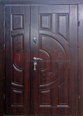 Металлическая филенчатая дверь с виноритом и МДФ Беленый дуб ДВТ-145 в Наро-Фоминске