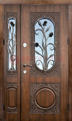 Железная дверь с виноритом и ковкой ДВТ-180 в Наро-Фоминске