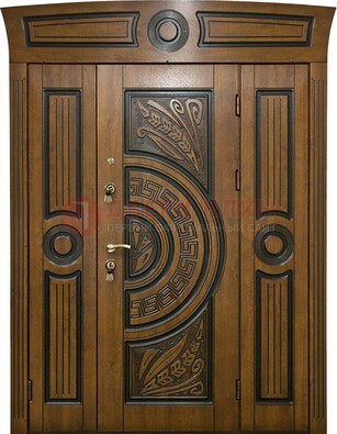 Парадная входная дверь с виноритом и узором ДВТ-194 в Наро-Фоминске