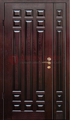 Коричневая металлическая дверь с виноритом ДВТ-20 в Наро-Фоминске