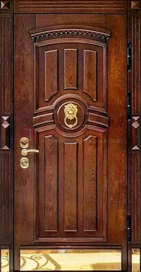 Входная дверь с виноритом в коричневом цвете ДВТ-236 в Наро-Фоминске