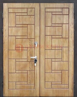 Светло-коричневая стальная дверь с виноритом ДВТ-245 в Наро-Фоминске