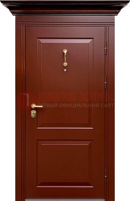 Красная железная дверь винорит для частного дома ДВТ-251 в Уфе