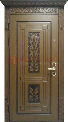 Металлическая дверь с виноритом и узором ДВТ-256 в Наро-Фоминске