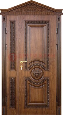 Узорная стальная дверь с виноритом для дома ДВТ-260 в Голицино