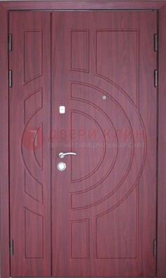 Тамбурная красная железная дверь с виноритом ДВТ-3 в Дмитрове