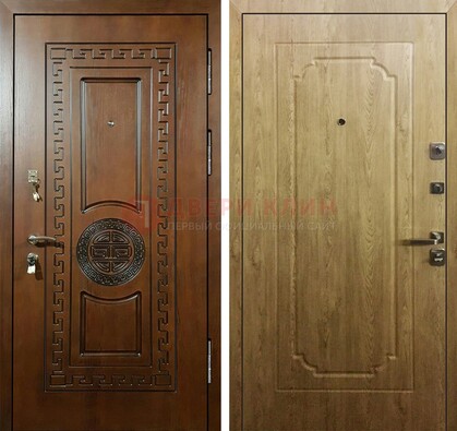 Коричневая железная дверь с виноритом ДВТ-44 в Наро-Фоминске