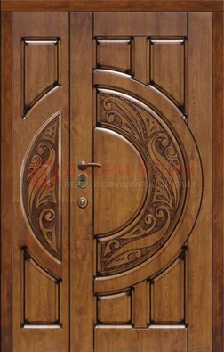 Коричневая входная дверь с виноритом ДВТ-5 в Наро-Фоминске