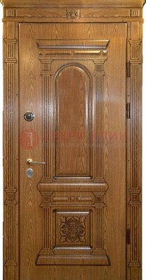 Коричневая железная дверь с виноритом Золотой дуб ДВТ-67 в Наро-Фоминске