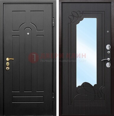 Входная стальная дверь с МДФ Венге и зеркалом ДЗ-56 в Наро-Фоминске