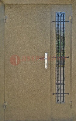 Тамбурная дверь Порошок со стеклом и ковкой ПЛ-20 в Наро-Фоминске