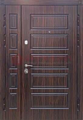 Коричневая двухцветная стальная дверь ПЛ-6 в Наро-Фоминске